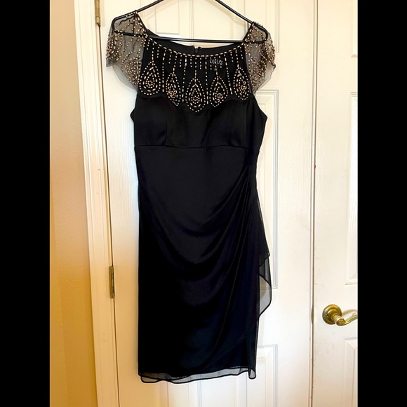 Party Dress with Beaded shoulder - Picture 1 of 11